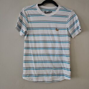 Brooklyn Cloth White and Blue Striped Tee Kids Size M TSHIRT